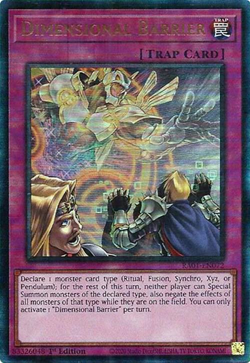 Dimensional Barrier