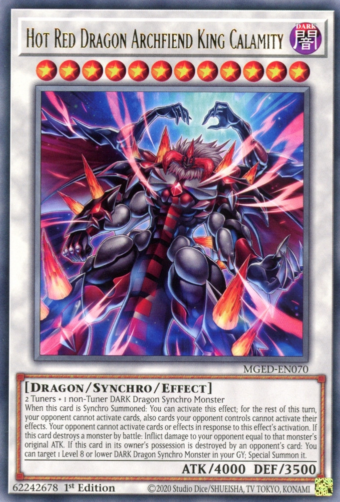 Hot Red Dragon Archfiend King Calamity (gold name)